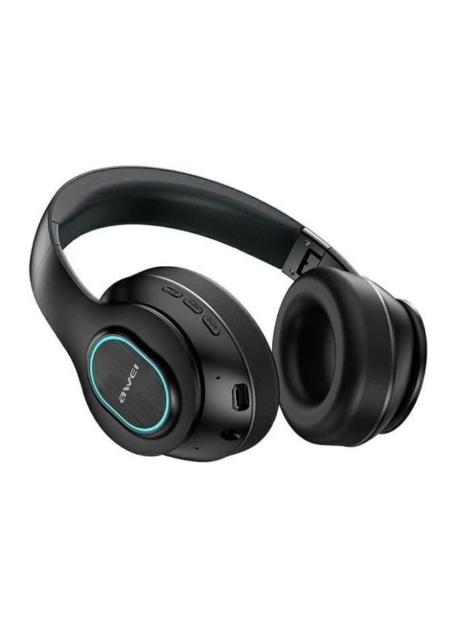 أوي سماعة راس بلوتوث لاسلكية موديل A100BL من اوي، قابلة لإعادة الشحن وفتحة لبطاقة الذاكرة - (أسود) - Image 3